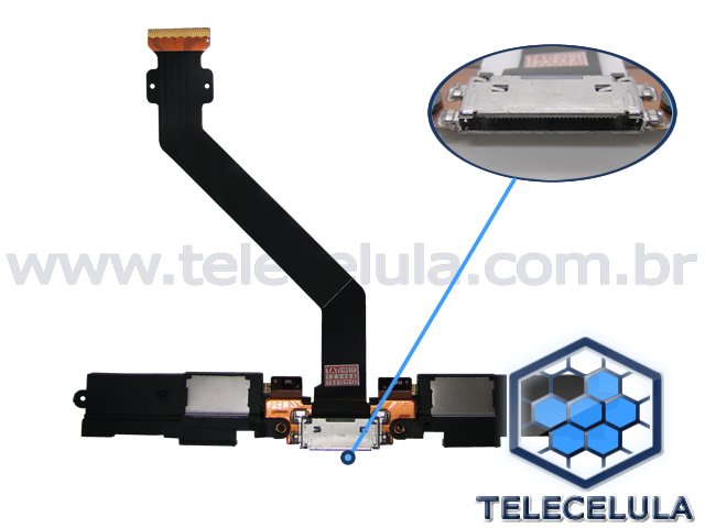 Sem Imagem - FLEX CABLE CONECTOR DE DADOS E CARGA GALAXY TAB 8.9 P7300